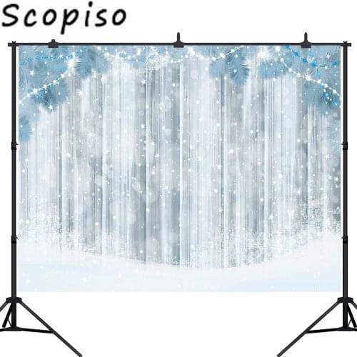 Scopiso photo background christmas backdrop studio winter photophone snow stars bokeh Party Photo Booth Backdrop