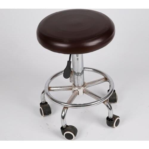 4 Packs Removable PU Leather Round Bar Chair Seat Cover Black Coffee Beige Red Waterproof And Oil Proof For Home Salon Decor