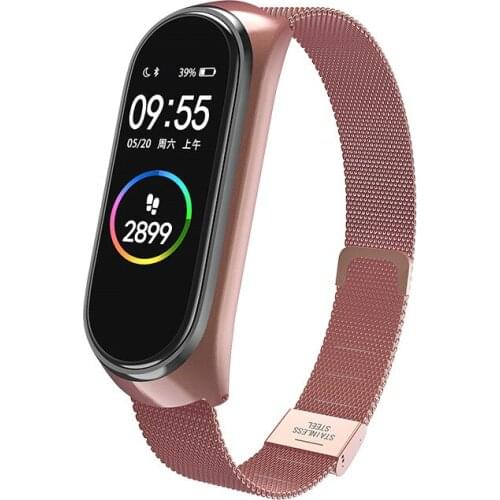 Milanese Stainless Steel Replacement for Xiaomi Miband 4 3 5 6 Wristband Metal Strap for Mi Band 5 Strap Wrist Band Bracelet