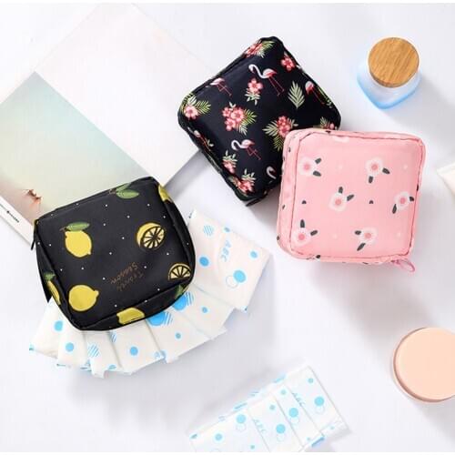Cute Waterproof Feminine Pad Storage Bag Portable Small Change Bag for Shopping Travel Beautiful and Durable for Outdoor Travel