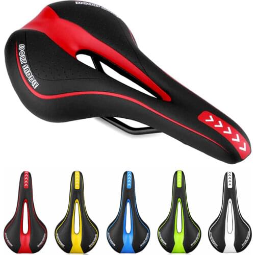 Bike Saddle Silicone Cushion Cycling Seat PU Leather Surface Silica Filled Gel TimeTrial Comfortable Shockproof Bicycle Saddle