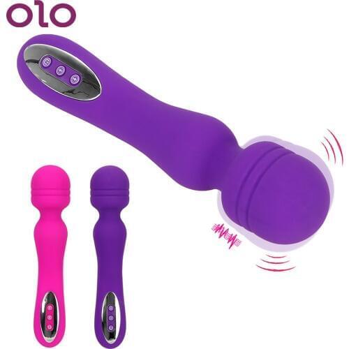 OLO AV Stick Vibrator Magic Wand Massager 12 Frequency Clitoris Stimulator Female Masturbation USB Charging Sex Toys for Women