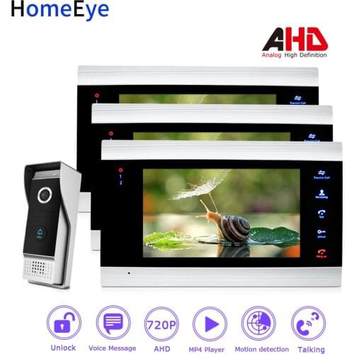 HomeEye 720P AHD Video Door Phone Video Intercom Home Access Control System Motion Detection Customize Ringtone DoorBell Speaker