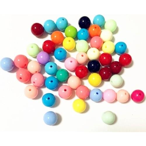 Choose size) 6mm/8mm/10mm/12mm/14mm/16mm/18mm/25mm mix color Gumball Bubblegum Acrylic Solid Beads for Necklace Jewelry