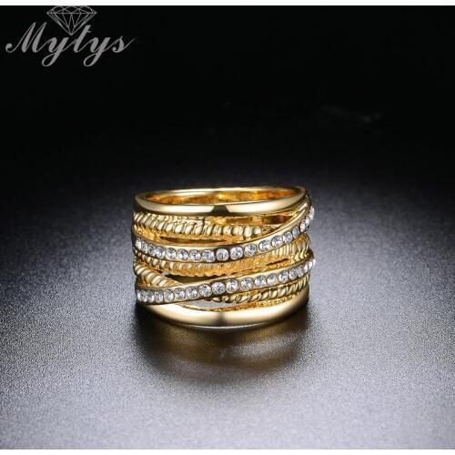 Mytys High Quality GP Rings with Gift Box Jewelry Accessory for Women New Arrival R1212