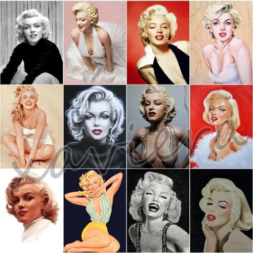 Xaviera Marilyn Monroe Portrait Diamond Painting 5D Diy Full Square Drill Embroidery Mosaic Cross Stitch Picture of Rhinestones
