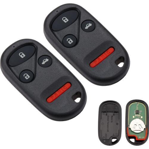 Yetaha 2pcs 433 MHz Remote Key Keyless Entry 3+1 Buttons A269ZUA101 Chip For Honda Accord Civic Insight Odyssey Pilot S2000