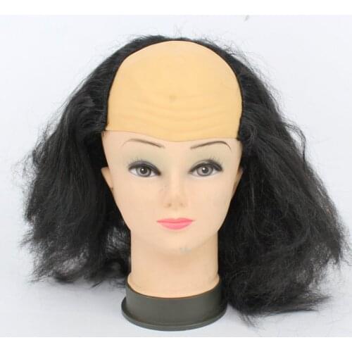 10pcs Halloween Novelty Latex Mask Cosplay Props Bald Old Man Wig Head Mask Costume Party Festival Masquerade