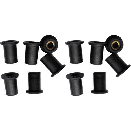 12 Pieces M4/6 Metric Rubber Well Nuts Blind Fastener for Marine Canoe Kayak Inflatable Fishing Boat Dinghy Surfing Accessories
