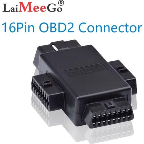 16 Pin OBD2 Car Connector Plug 1 Male To 3 Female ELM327 Multi-function Plug Diagnostic Cables Tool Car Connector Adapter