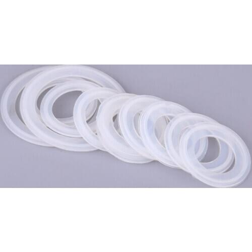5pcs White Food Grade Silicon Rubber O-Ring Seals Washer Cross Section 4mm OD 15-155mm