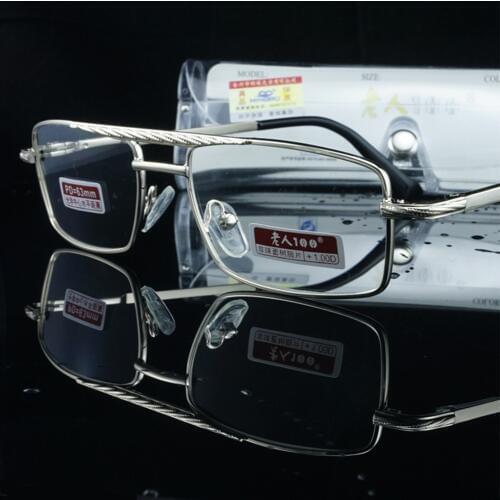 =clara Vida= High Quality Alloy Double Beam Full Frame Resin Or Natural Crystal Lens Reading Glasses +1 +1.5 +2 +2.5 +3 +3.5 +4