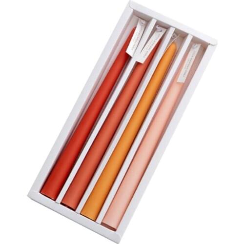 Elegant Moonlight Long Rod Aromatherapy Candle Sweet Wedding Party Gift Banquet Candlelight Dinner Rod Wax E56C