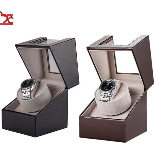 New Design Pu Electric Watch Box Mechanical Watches Winder for Automatic Holder Luxury Display Window Motor Shaker Men&women