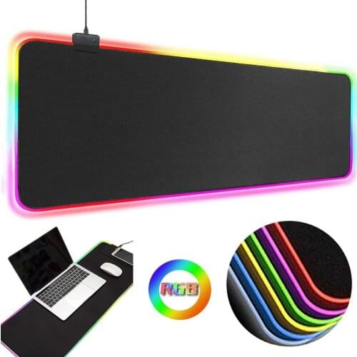 RGB Gaming Mouse Pad Large Mouse Pad Colorful LED Light Luminous Desktop Mouse Mat Big Mouse Carpet For keyboard Desk Mat Mause