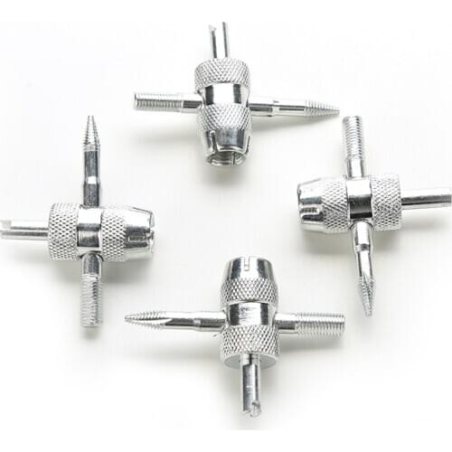 4-in-1 Tire Valve Stem Removal Tool Valve Stem Puller Tire Repair Tool Valve Core Removal Tool Tire Cleaning Tool