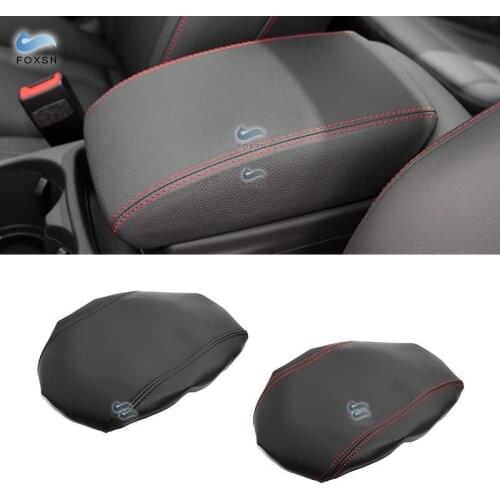 For Audi Q5 2010 2011 2012 2013 2014 2015 2016 2017 2018 Microfiber Leather Car Center Control Armrest Box Protective Cover Trim