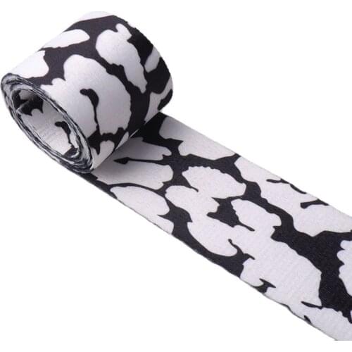 2" Webbing-50mm-Soft Webbing with Cow pattern By the yard,for Purse Bag Handbag Bag Belt Woven Belt Trim By the yard