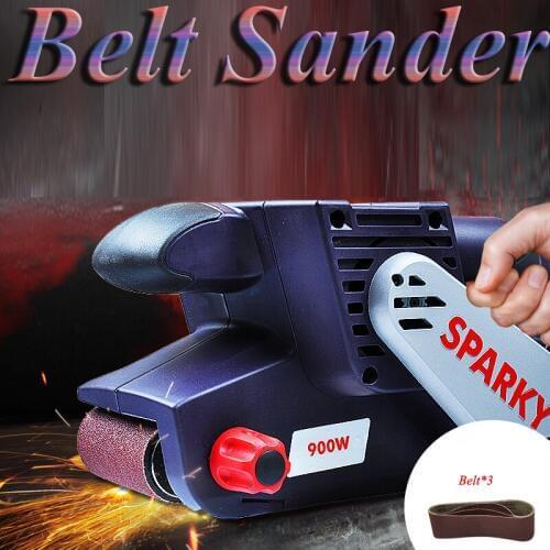 Belt Sander 220V Handheld Polishing Machine Portable Flat Sanding Machine Sanding Machine Woodworking Power Tools