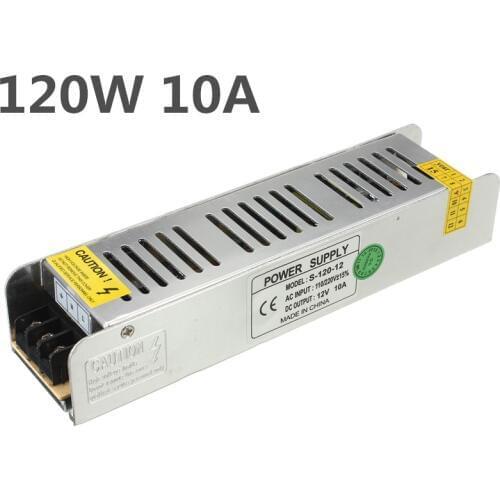 Mini Power Supply 10A 120W DC12V AC85-265V Switch Lighting Transformers LED Driver For LED Strip Light Power Adapter