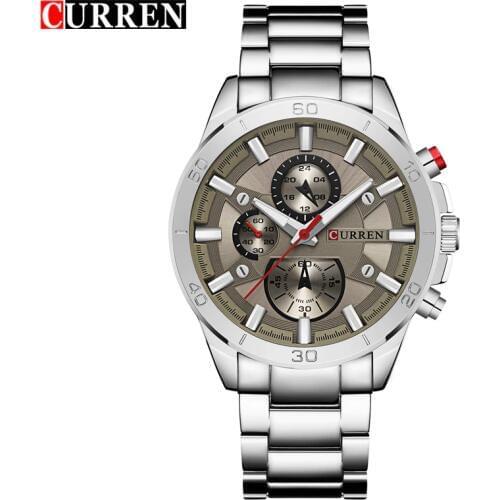 CURREN Top Brand Mens Watches Fashion Analog Military Sports Full Steel Waterproof Wrist Watch Male Clock Reloj Hombre