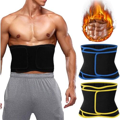 Waist Trainer for Men Sweat Belt Sauna Trimmer Stomach Wraps Workout Band Waist Shaper Corset Belly with Strap Mens Shapers
