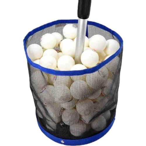 Pingpong Ball Retriever Ball Pick Up Net Bag Table Tennis Picker Container Training Tool