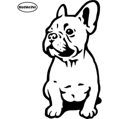 HotMeiNi 7*14cm Pegatina - Sticker - Bulldog Frances - Nuevo Diseno - Vinilo - Envio Gratis Car Sticker Black/Sliver