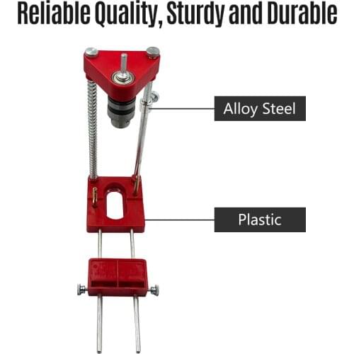Drill Guide Woodworking Locator Drill Kit Adjustable Drilling Guide Hole Puncher Positioner for Wood Bench Drill Press Machine