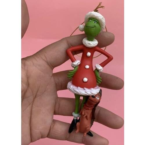 1PCS 12CM Genuine Christmas doll geek Grinch doll ornaments pendant model gift collection ornaments