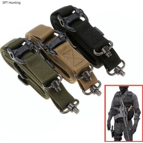 Weapons Hunting Tactical Rifle Gun MS4 Sling Strap Quick Detach QD Swivel Dual 2 Points
