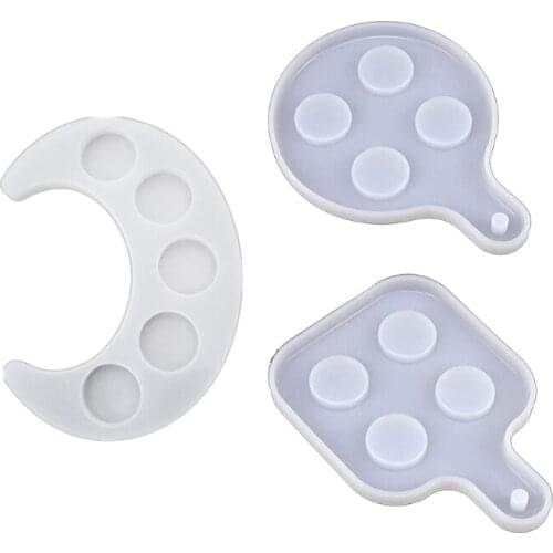 Wine Beer Rack Silicone Mirror Mold Cup Pad Epoxy Resin Mold Party Home Bars