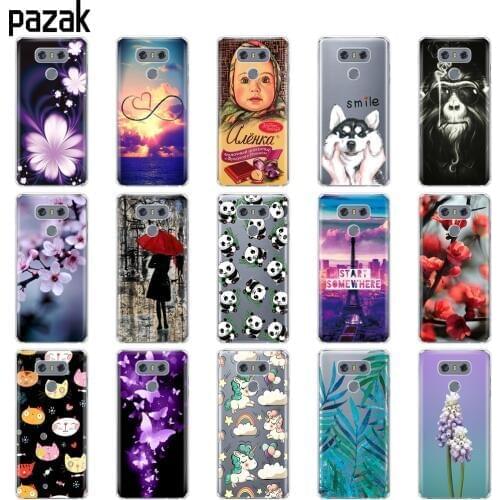 Silicone case For LG G6 Case soft tpu Back phone Cover for LG G 6 5.7 inch 360 full protective printing clear coque