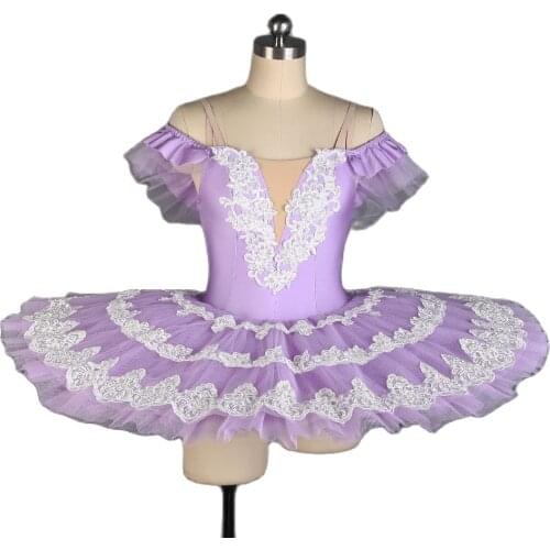 Lilac spandex bodice Pre-professional Ballet Tutu for Girl & Women Ballerina Pancake ballet tutu stage dance costumes tutu