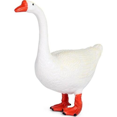 Stand White Swan Animal Figure Collectible Toys Wild Animal Cognition Action Figures Kids Plastic Model Toys