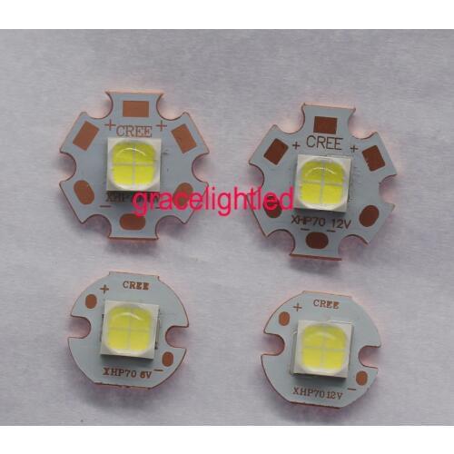 CREE XHP70 XHP 70 Cool White Neutral White Warm White High Power LED Emitter 30W 6V 12V Doide on 16mm 20mm Copper PCB