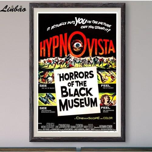V275 1959 Horrors of the Black Museum! Vintage Classic Movie Print Silk Poster Home Deco Wall Art Gift