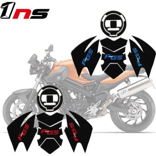 Motorcycle carbon fibre Emblem Fuel Tank Traction Side Pad waR SHARK neepad Protective Sticker FOR BMW F700GS F700 GS Adventure
