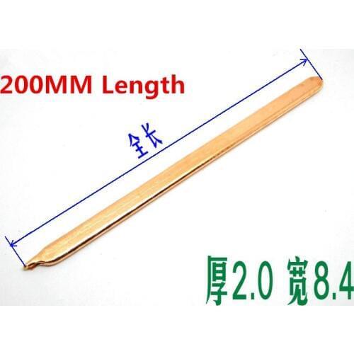 2pcs 200MM Pure Copper Flat Heat Tube PC Heat Pipe Remould Heat Tube DIY 2.0mm with Width 8.4 Laptop Heat Pipe
