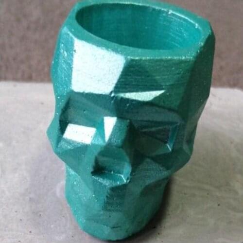 R2LE 3D Skull Flower Pot Silicone Mold Epoxy Resin DIY Decoration Making Soap Melt Resin Polymer Clay Home Decoration