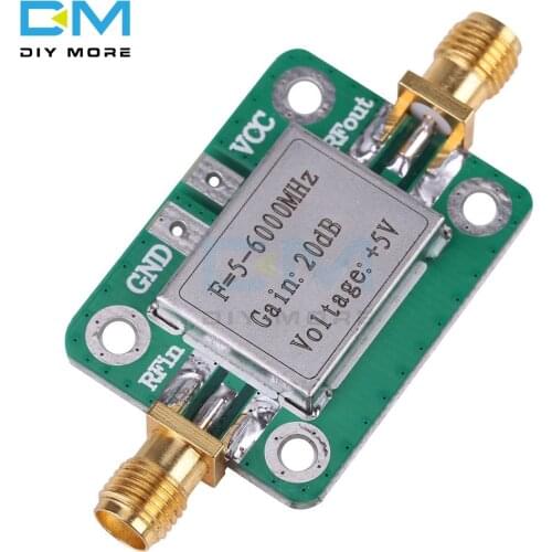 5-6000MHz RF 20dB Gain Broadband Signal Power Amplifier Board 5M-6GHz DC 5V 85mA Amplifier Module