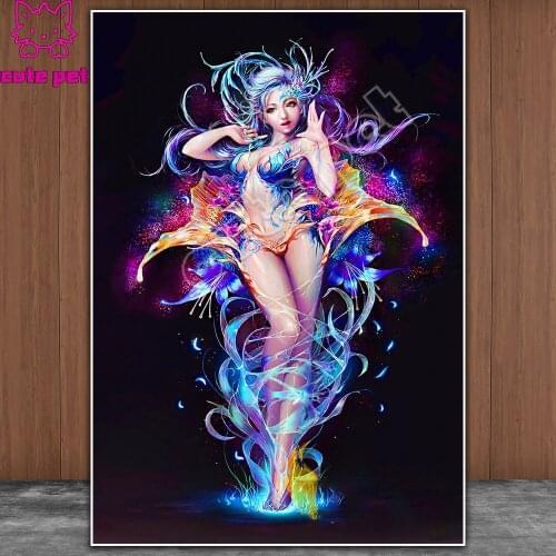 5d diamond paintingFantasy elf girl fairy mosaic home decoration embroidery pattern embroidery handmade rhinestone pictures gift