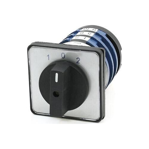 AC380V 32A 1-0-2 Three Position Rotary Cam Universal Changeover Switch