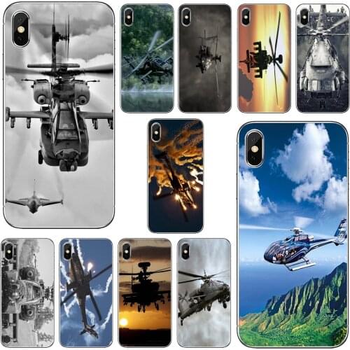 Apache-Helicopters-sunset-fighter For Samsung Galaxy Note 3 4 5 8 9 S3 S4 S5 Mini S6 S7 Edge S8 S9 S10 Plus Case
