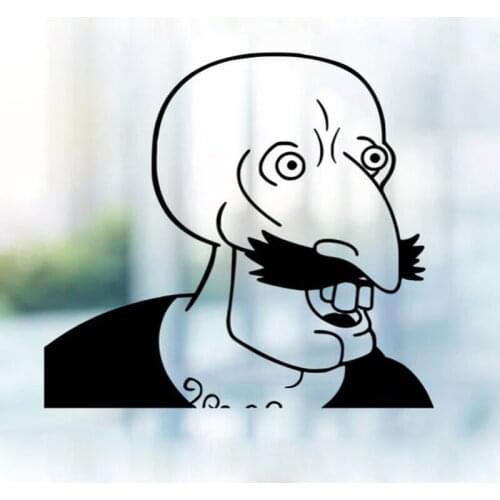 Black/Sliver Handsome Squidward Nigel Thornberry Car Sticker Vinyl Car Styling Accessories Auto Car Window Bumper Decal S1261