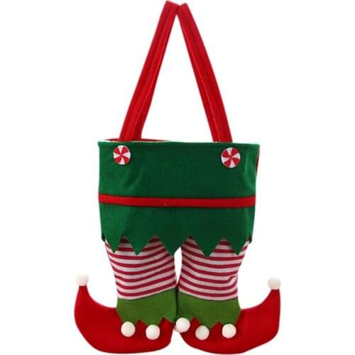 Christmas Gift Holders Festive Cola Bag Xmas Candy Gift Bag Wine Bag Fairy Coke Red Green Stockings Party Supplies