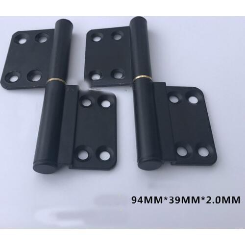 Kitchen Door Black Flag Detachable Hinge Bathroom Aluminum Alloy Door Hinges 6pcs