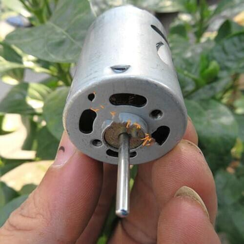 Mabuchi 385SH-16120 DC Carbon Brush Motor DC 24V 12500RPM High-speed Long Shaft Electric Motor for DIY Hair Dryer Accessories