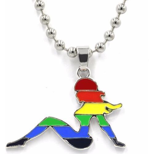 Pride Rainbow bijoux femme Dog Tags PENDANT Lesbian LGBT Chain Necklace & Pendants For Men Women Lover Collares Colorful Gift