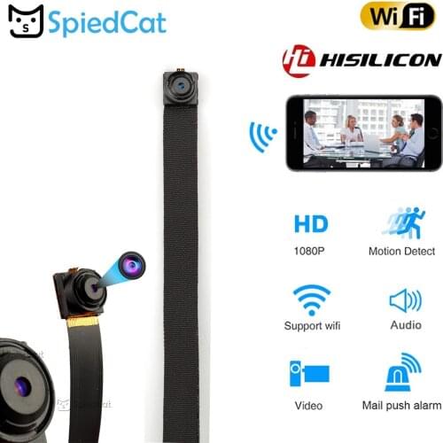 HD 1080P Mini Lens Wireless WIFI IP P2P Network Webcam Micro Flexible Audio Recorder Motion Detection Camera Support TF Card